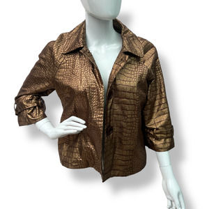 Vintage Birch Hill Alligator Skin Print Blazer Jacket